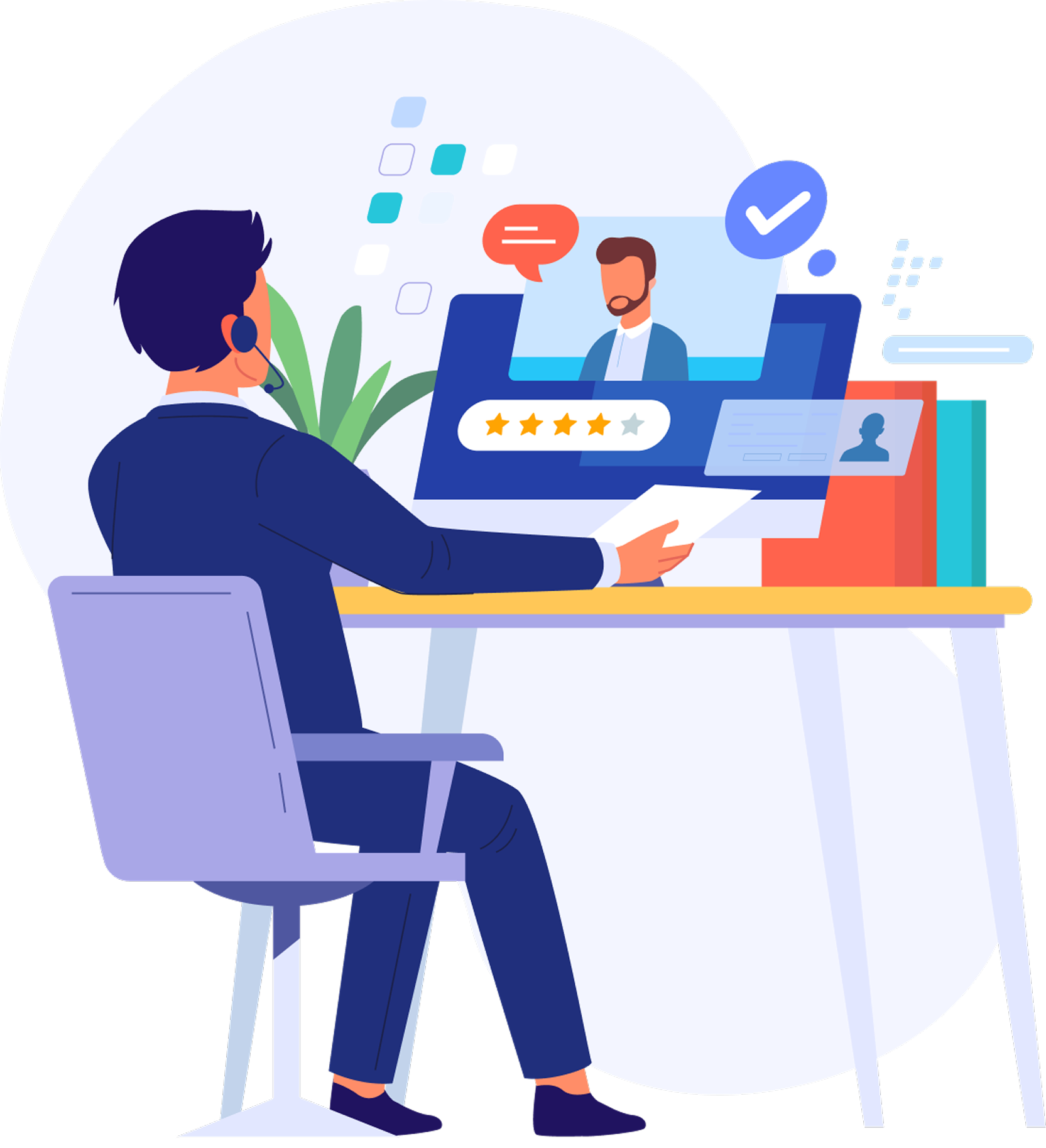 Ilustracija prednosti dela na daljavo